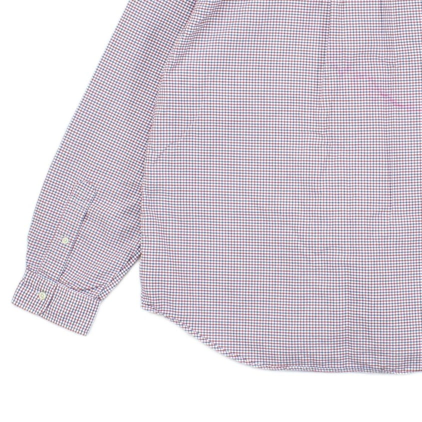Mens Check Shirt Long Sleeve Button Up