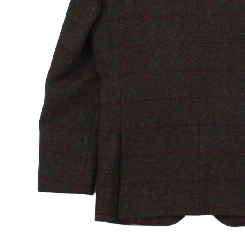 Mens Tweed Blazer Notch Lapel Wool