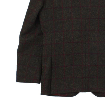 Mens Tweed Blazer Notch Lapel Wool