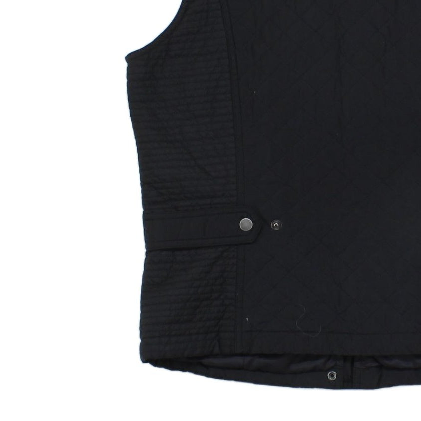 Womens Bodywarmer Motorcycle Zip Sleeveless Button