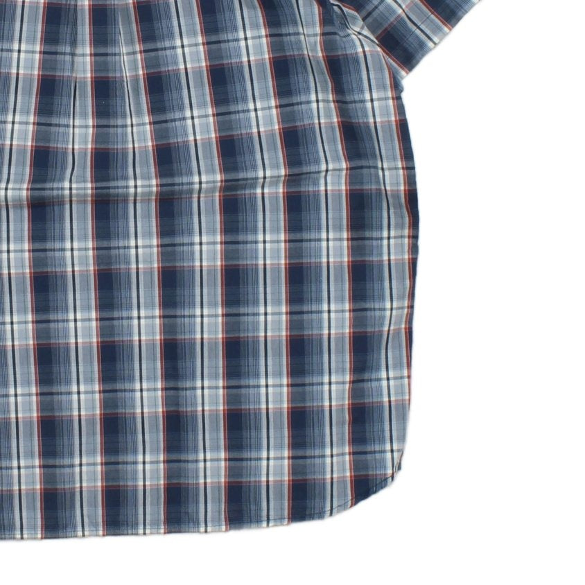 Mens Plaid Shirt Short Sleeve Outdoor