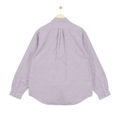 Mens Check Shirt Long Sleeve Button Up