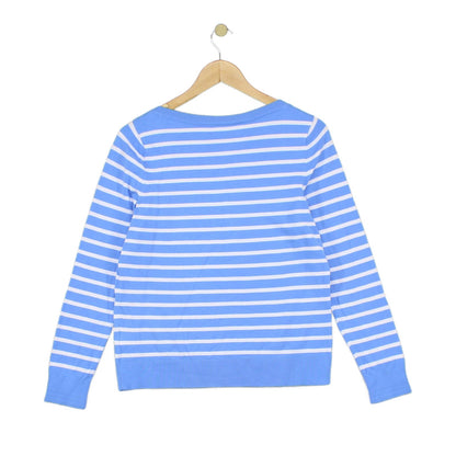 Womens Jumper Striped Crew Neck