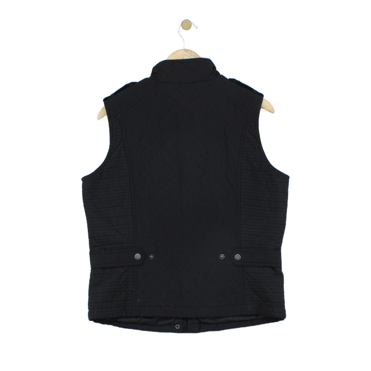 Womens Bodywarmer Motorcycle Zip Sleeveless Button