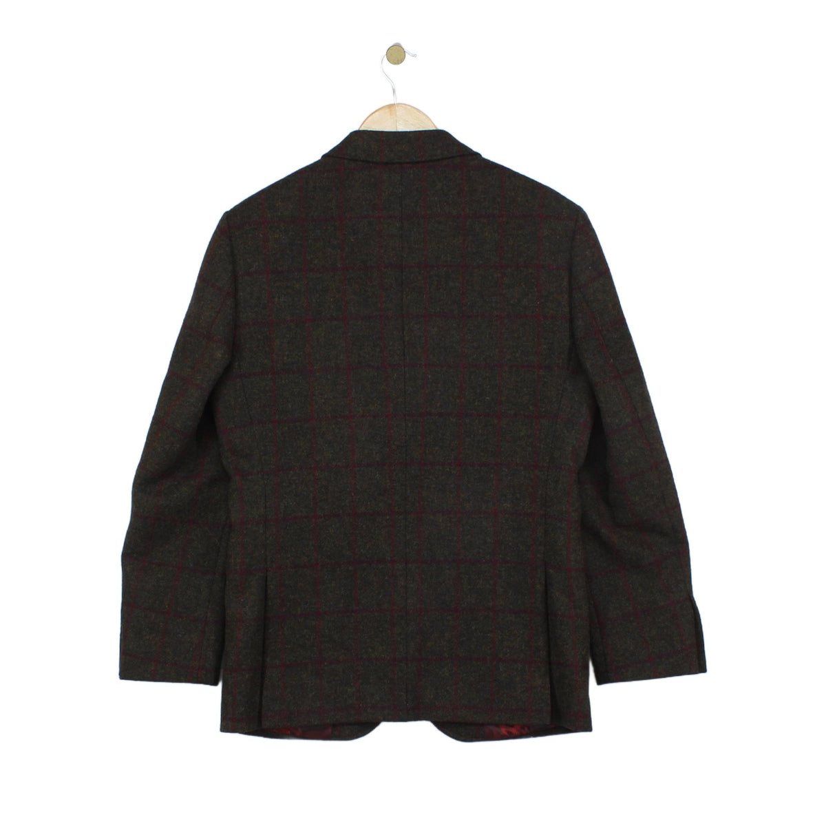Mens Tweed Blazer Notch Lapel Wool