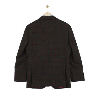 Mens Tweed Blazer Notch Lapel Wool