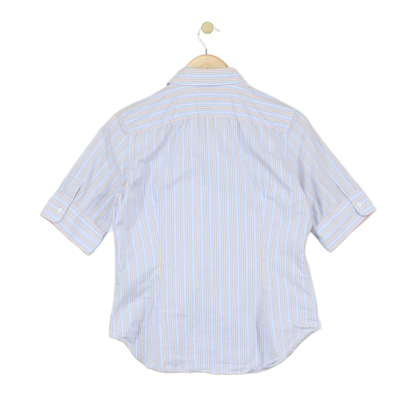 Womens Striped Shirt Slim Fit  Short Sleeve