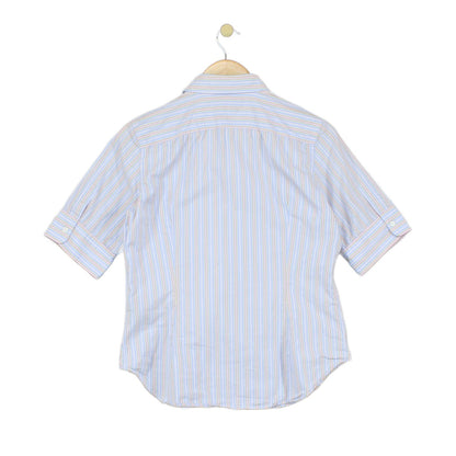 Womens Striped Shirt Slim Fit  Short Sleeve