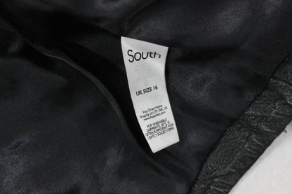 Womens Leather Jacket Full Zip Biker