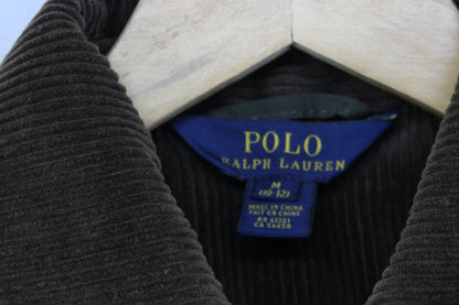 Boys Quilted Jacket Snap Corduroy Collar