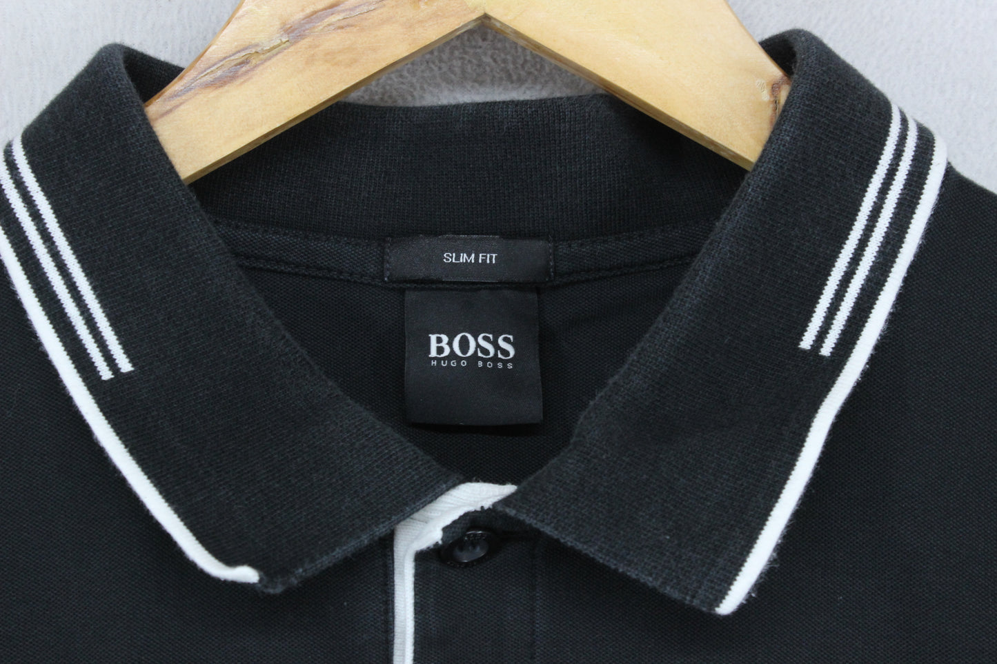 Mens Polo Shirt Stretch Slim Fit Classic Collared