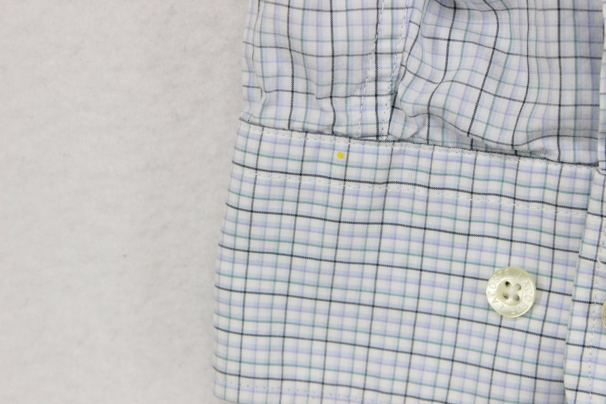 Mens Check Shirt Button Up Long Sleeve