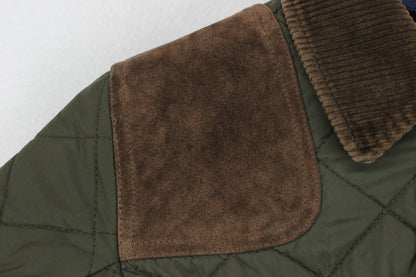 Boys Quilted Jacket Snap Corduroy Collar