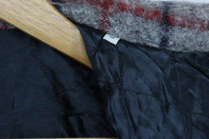 Mens Wool Overshirt Made In Italy Long Sleeve Check