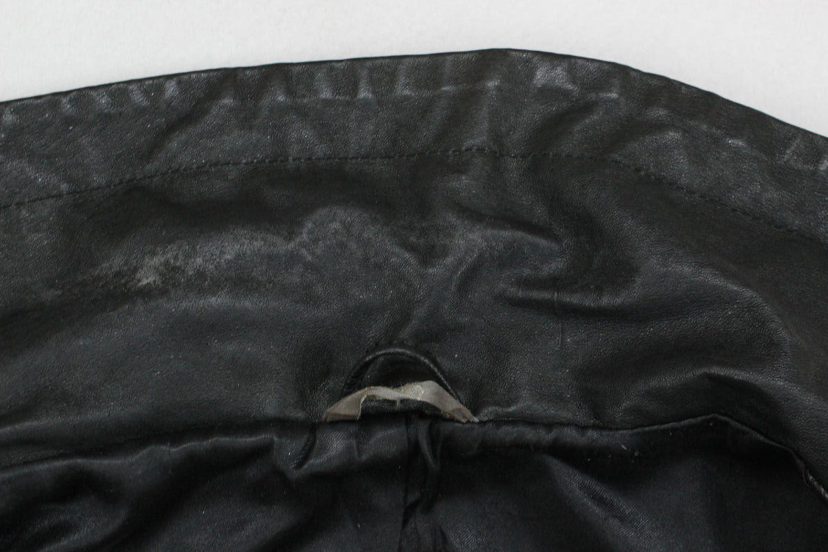 Womens Leather Jacket Full Zip Biker