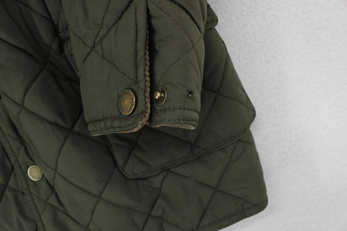 Boys Quilted Jacket Snap Corduroy Collar