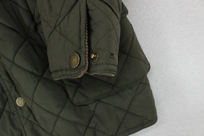 Boys Quilted Jacket Snap Corduroy Collar