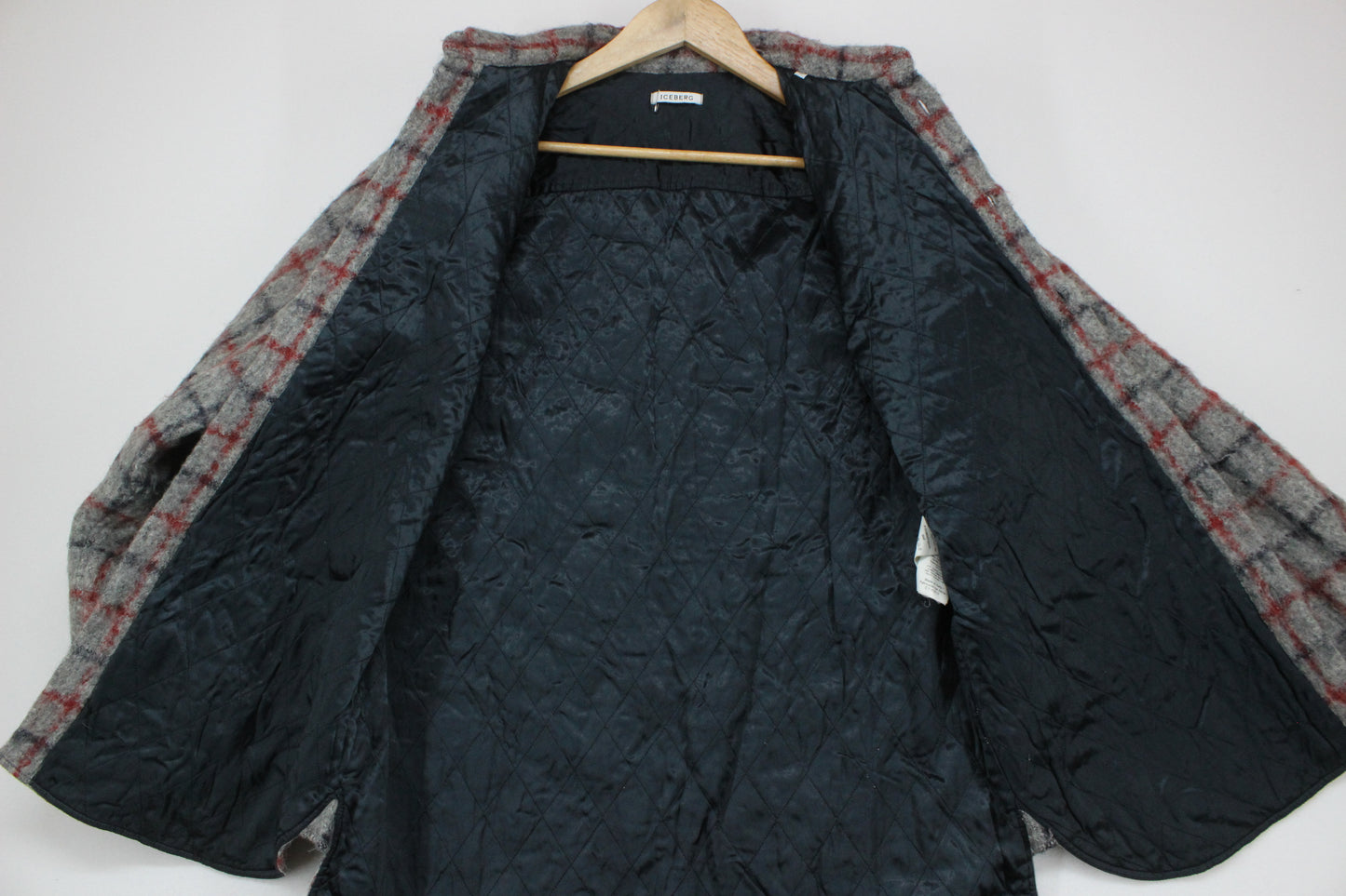 Mens Wool Overshirt Made In Italy Long Sleeve Check