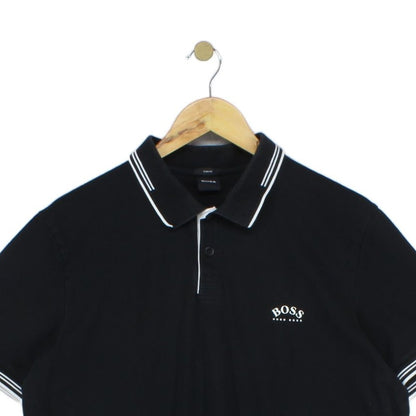 Mens Polo Shirt Stretch Slim Fit Classic Collared