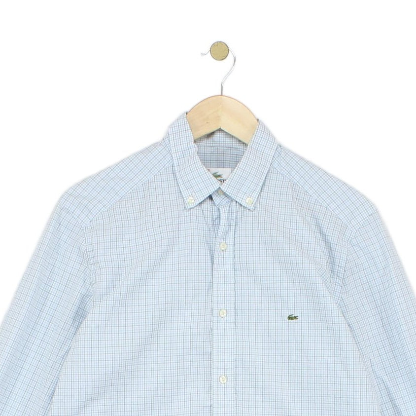 Mens Check Shirt Button Up Long Sleeve
