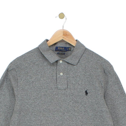 Mens Polo Shirt Custom Slim Fit Long Sleeve Collared