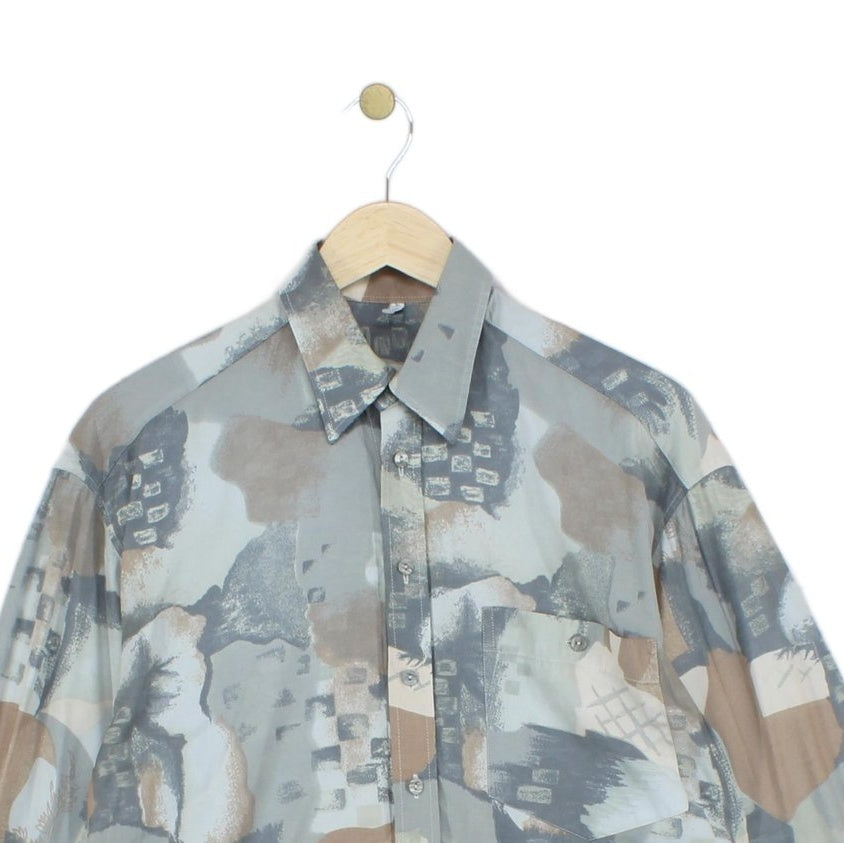 Mens Abstract Shirt Long Sleeve