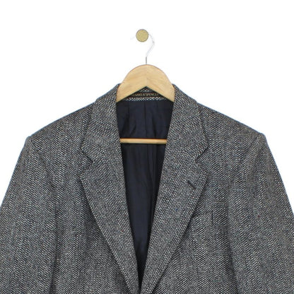 Mens Tweed Blazer Uk Made Formal Classic Long