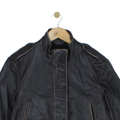 Womens Leather Jacket Biker Outerwear