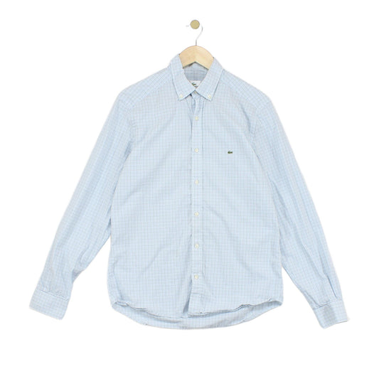 Mens Check Shirt Button Up Long Sleeve
