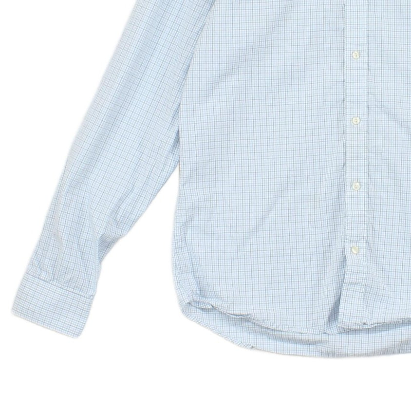Mens Check Shirt Button Up Long Sleeve