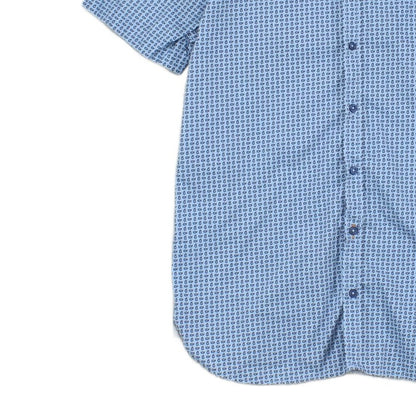 Mens Shirt Slim Fit Casual Short Sleeve Patterned