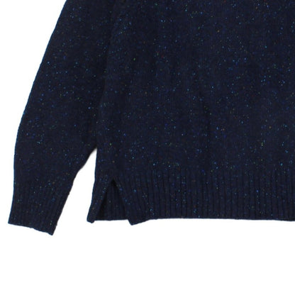 Womens Jumper Ribbed Knit Speckled Crew Neck Long Sleeve