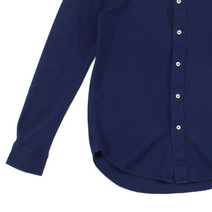 Mens Knit Oxford Shirt Stretch Long Sleeve