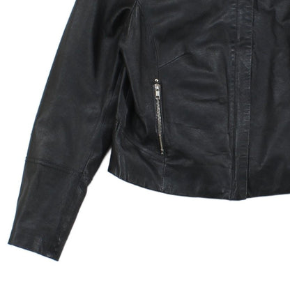 Womens Leather Jacket Full Zip Biker