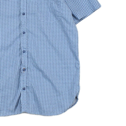 Mens Shirt Slim Fit Casual Short Sleeve Patterned