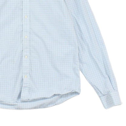 Mens Check Shirt Button Up Long Sleeve