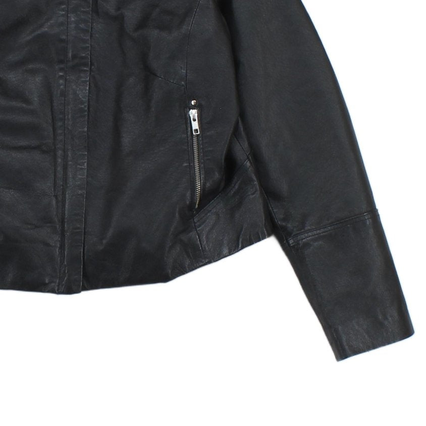 Womens Leather Jacket Full Zip Biker