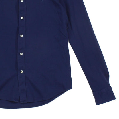 Mens Knit Oxford Shirt Stretch Long Sleeve