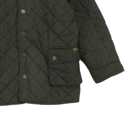 Boys Quilted Jacket Snap Corduroy Collar