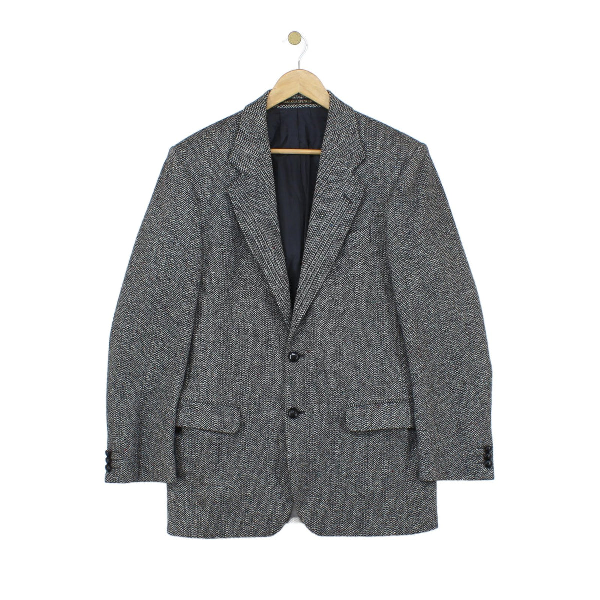 Mens Tweed Blazer Uk Made Formal Classic Long