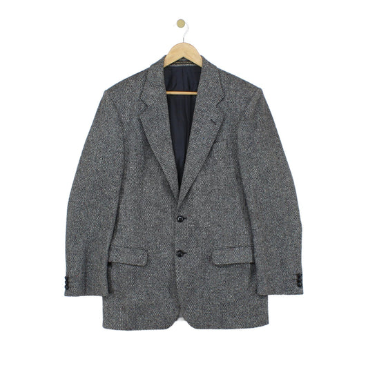 Mens Tweed Blazer Uk Made Formal Classic Long