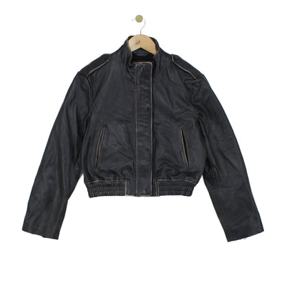 Womens Leather Jacket Biker Outerwear