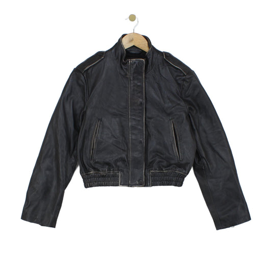 Womens Leather Jacket Biker Outerwear