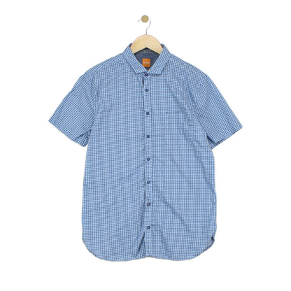 Mens Shirt Slim Fit Casual Short Sleeve Patterned