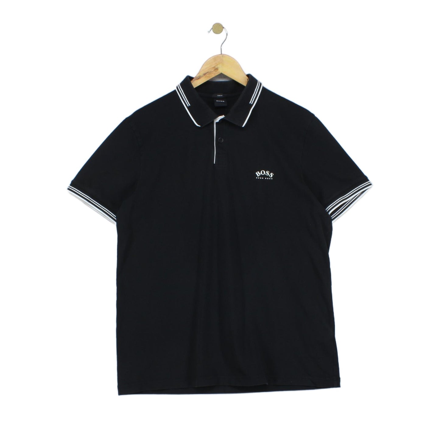 Mens Polo Shirt Stretch Slim Fit Classic Collared