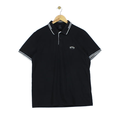 Mens Polo Shirt Stretch Slim Fit Classic Collared