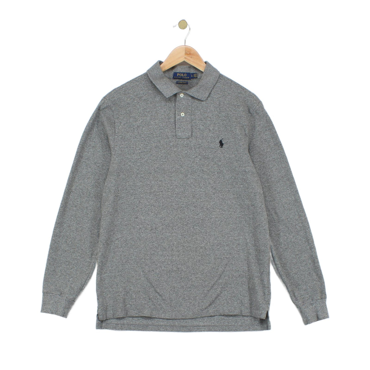 Mens Polo Shirt Custom Slim Fit Long Sleeve Collared