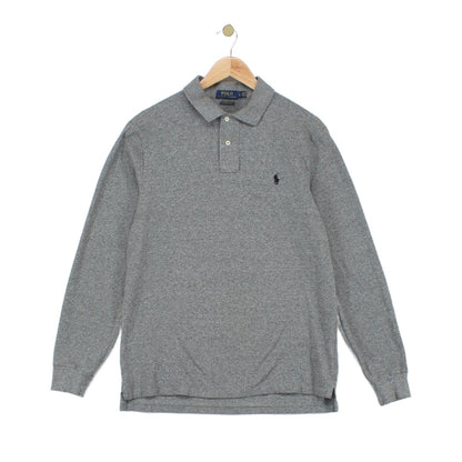 Mens Polo Shirt Custom Slim Fit Long Sleeve Collared