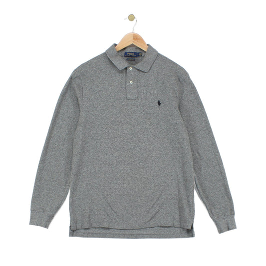 Mens Polo Shirt Custom Slim Fit Long Sleeve Collared