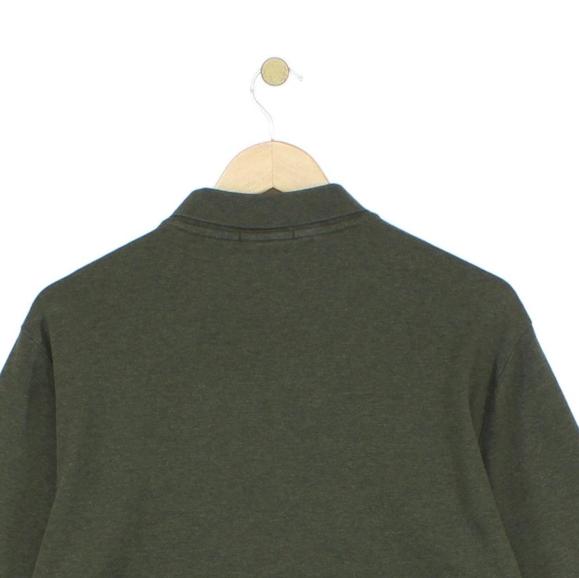 Mens Polo Shirt Slim Fit Stretch Long Sleeve